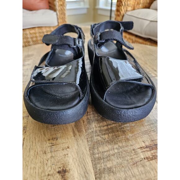Wolky Jewel Sandals Womens 40 US 9 Black Leather Comfort Three Straps Slingback - Picture 2 of 6